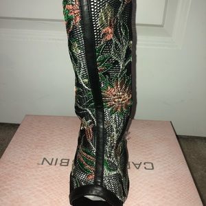 Floral Embroidery Bootie